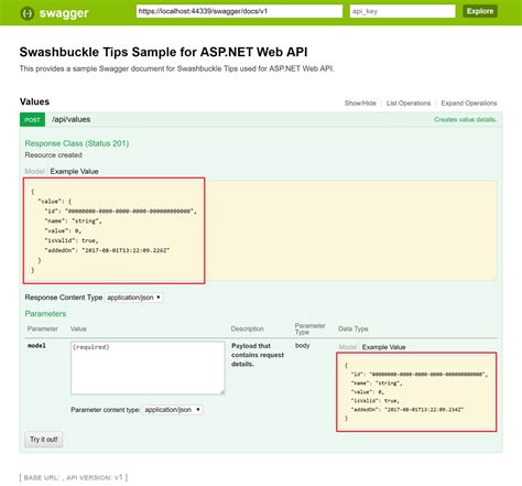 You may check out the related API usage on the sidebar. . Swagger api response annotation example